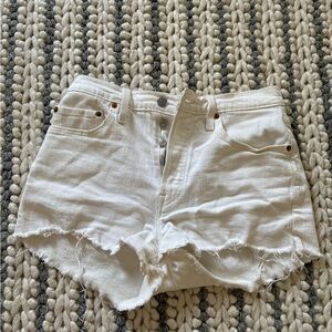White LEVI Jean shorts